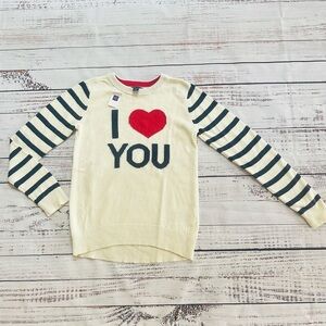 Gap NWT I love you sweater! Size 14/16